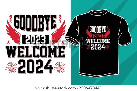 happy new year 2024 t shirt design