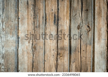 Old wooden texture wall background. Grounge dirty empty wooden panels board in design interior house and room. 