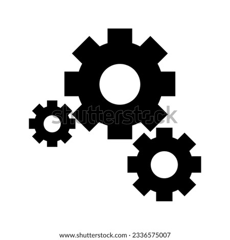 cog wheel vector icon isolated on white background. cog wheel gear pictogram icon