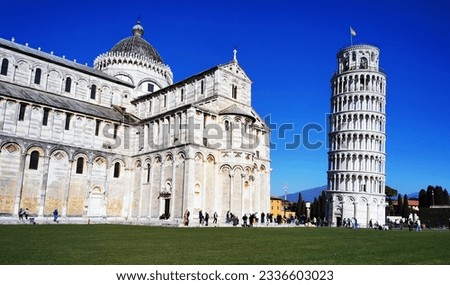 wonderful views of the leaning tower of Pisa Royalty-Free Stock Photo #2336603023
