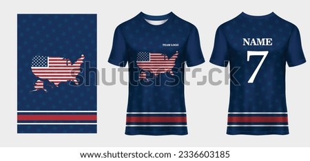 Sports wear Jersey model mock up and vector editable file USA model t shirts-2