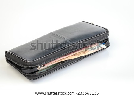 wallet black  leather