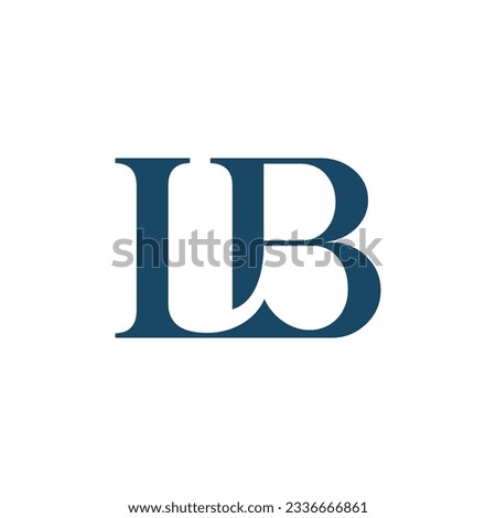 simple and elegant letter l and b logo design