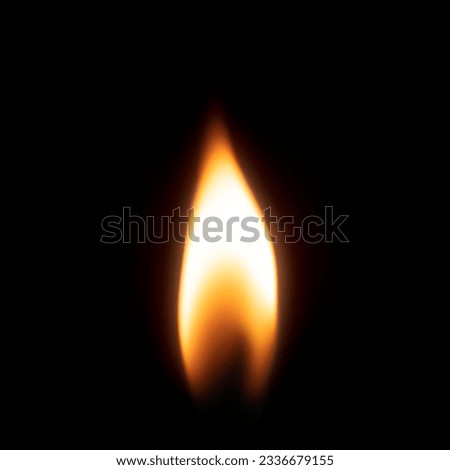 Candle, match fire, flame in black background Royalty-Free Stock Photo #2336679155