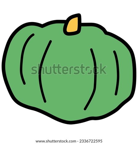 Clip art of pumpkin deformed simply