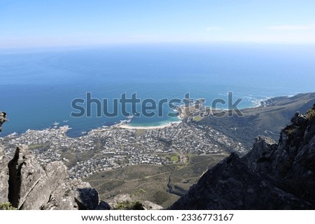 Picture taken from Table Mountain of Camps bay and Clifton beach in Cape Town. 