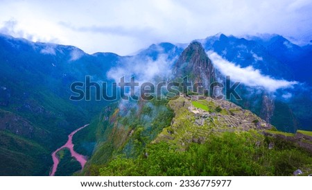 Machu Picchu, Cusco, Peru, inca  Royalty-Free Stock Photo #2336775977