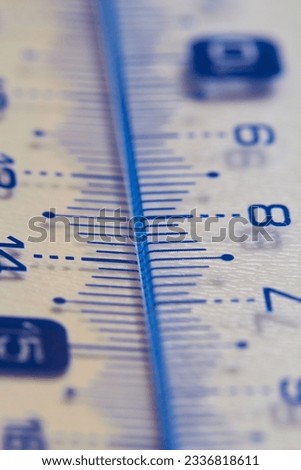 Plastic rulers on the table