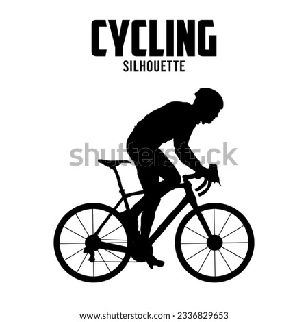 Cycling Silhouette vector stock illustration, Cycalist silhoutte 