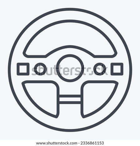 Icon Steering Wheel. related to Racing symbol. line style. simple design editable. simple illustration