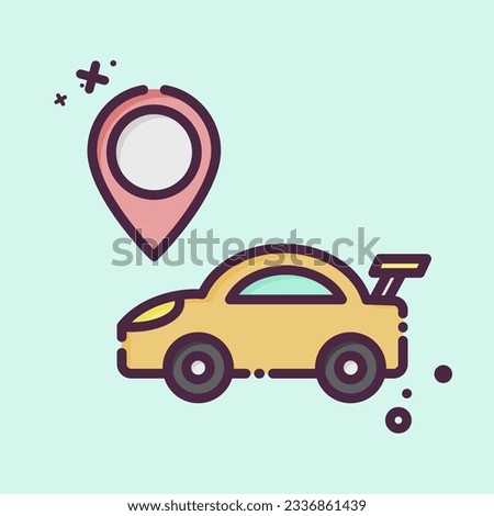 Icon Navigation. related to Racing symbol. MBE style. simple design editable. simple illustration