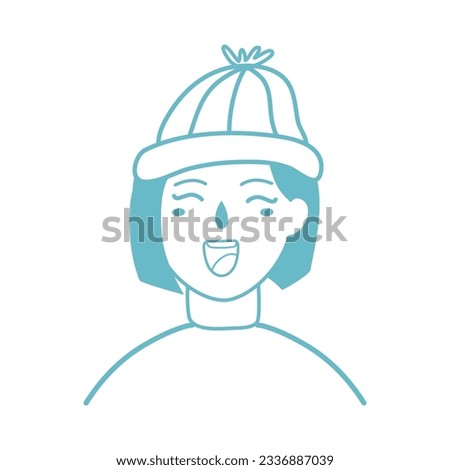 young pretty girl wearing hat
