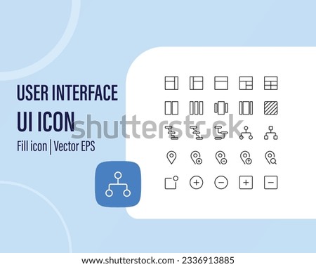24x24 Pixel Perfect. Basic User Interface Essential Set. Line Outline Icons. For App, Web, Print. Editable Stroke. 2 Pixel Stroke Wide with Round Cap and Round Corner.