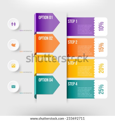 Modern infographics element number template. Vector illustration. can be used for workflow layout, diagram, business step options, banner, web design