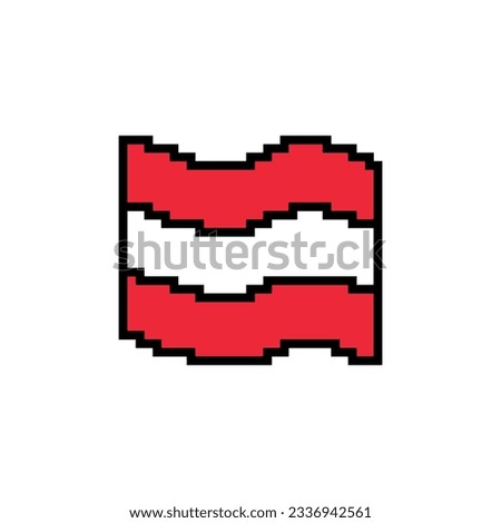 Pixel Art Of Autria Flag