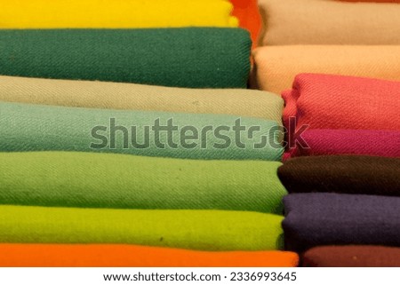 Various different colors silk fabric cloth