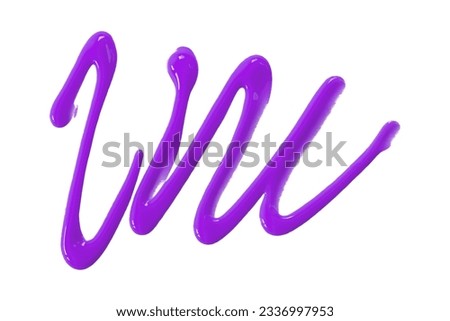 Purple watercolor drop zigzag isolated on white background.
