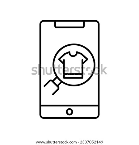Mcommerce Outline Vector Icon that can easily edit or modify


