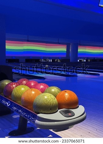 Bowling color to support lgbt+ bowling is activity in holiday .play for fun and exercise with family,friends and boyfriend
