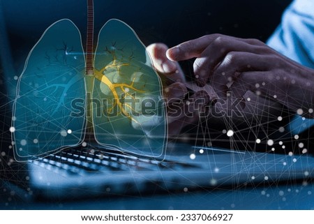 Medicine doctor touching icon medical network connection with modern virtual screen interface, medical technology network concept