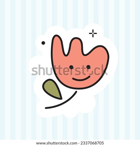 cute sticker vector illustration design