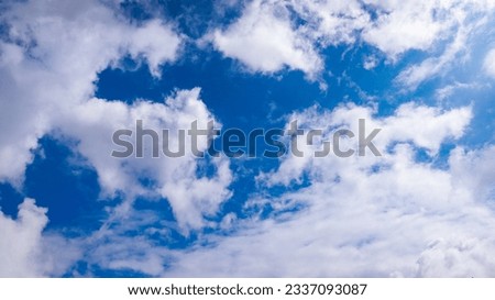 white clouds on the beautiful blue sky
