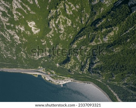 Aerial View Mountains in Italy. Park Valentino (italian: Belvedere Parco Valentino - Piani Resinelli)