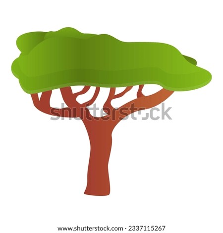 Safari tree icon. Cartoon of safari tree icon for web design isolated on white background