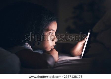 Insomnia, online and phone with woman in bedroom for social media app, night and networking. Communication, contact and internet with female person in bed at home for mobile, search and technology