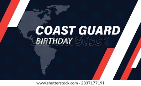coast guard birthday vector background