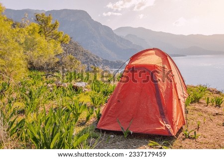 Fall asleep to the gentle lullaby of the waves, knowing that you'll wake up to another day of adventure on the Lycian Way. Royalty-Free Stock Photo #2337179459