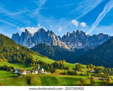 Santa Maddalena in Dolomites Range,South Tyrol, Italy Royalty-Free Stock Photo #2337350903