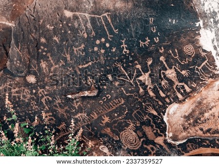 Newspaper Rock in Petrified Forest National Park Royalty-Free Stock Photo #2337359527