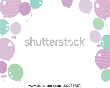 Purple frame illustration of balloons