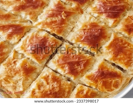 Gollash (Sudanese meat pie) is a famous pie or pastry recipe from Sudan Royalty-Free Stock Photo #2337398017