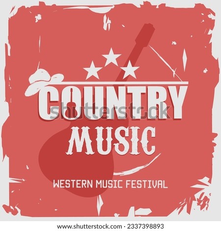 vector of vintage country music poster with grunge style perfect for print,etc Royalty-Free Stock Photo #2337398893