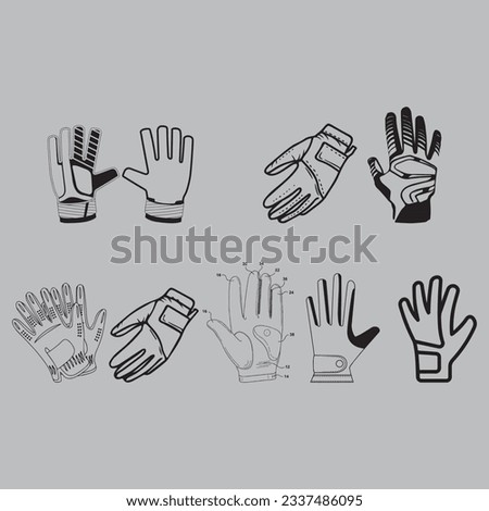 illustration, golf, glove, shaka sign, white.Golf gloves.Golf club single icon in cartoon style vector symbol stock illustration web.