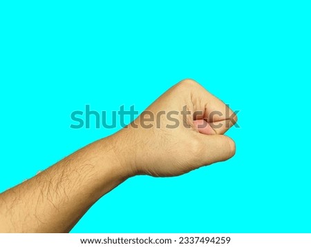 Empty hand showing finger gesture