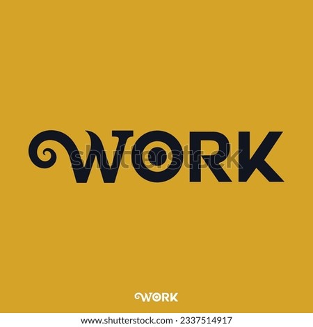 Work word mark logo design template