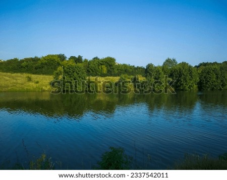 photo of a summer river bank