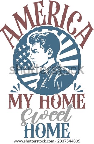 America My Home Sweet Home - Retro 4th Of July