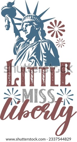 Little Miss Liberty - Retro 4th Of July