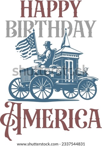 Happy Birthday America - Retro 4th Of July