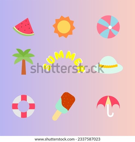 Summer Icon Set Clip Art