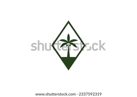 palm tree vector template logo design
