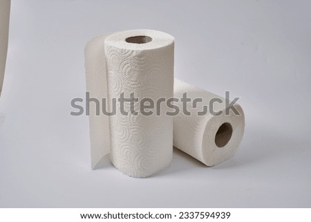 Paper towels on a white background                                