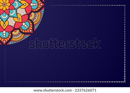Colorful Ethnic ornamental mandala background design Royalty-Free Stock Photo #2337626071