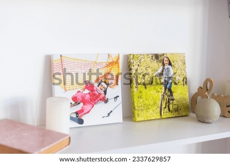 Gallery wrapped canvas photo prints stretched onto frame.