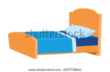 blue kid bed with good quality and good design Royalty-Free Stock Photo #2337738661