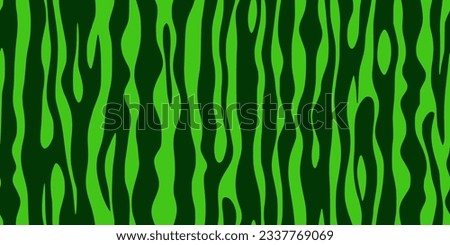 Summer juicy green seamless pattern of watermelon skin. Striped texture of water melon rind. Endless vector illustration. Cheerful bright ripe print Royalty-Free Stock Photo #2337769069